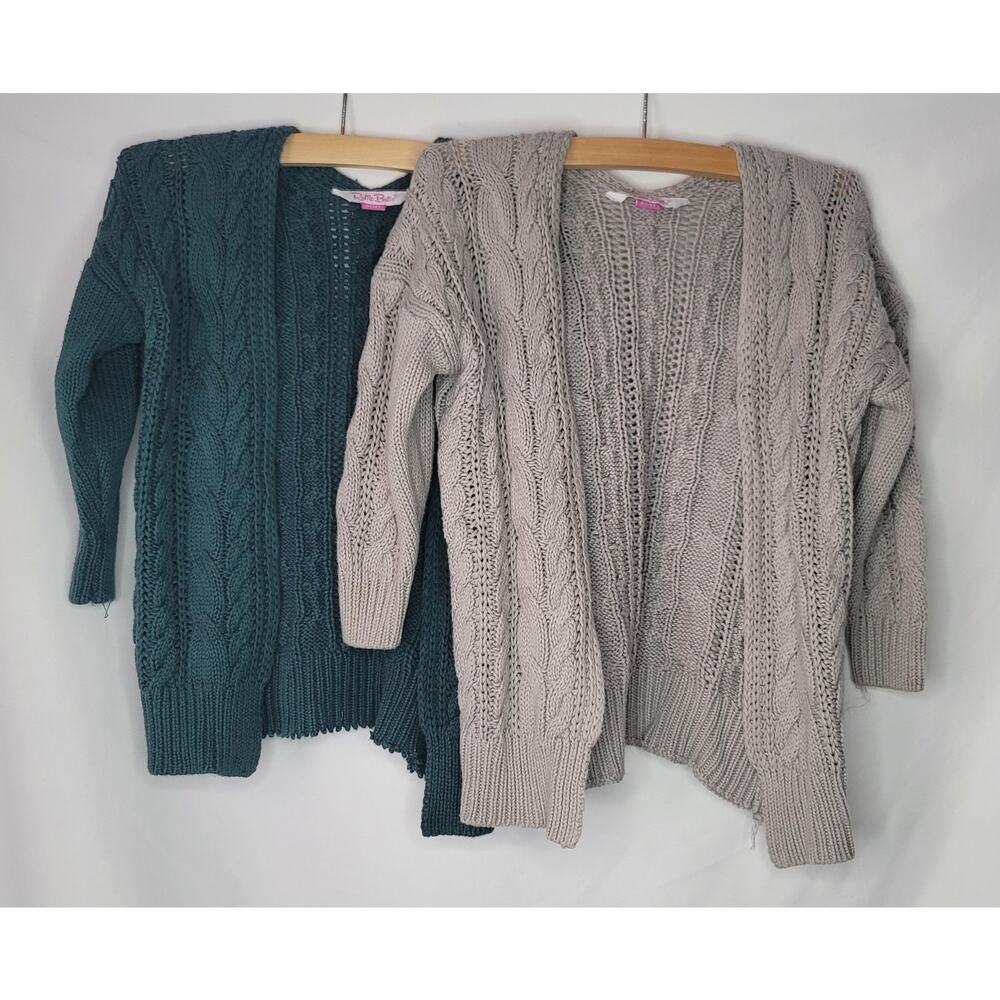 Ruffle Butts- Girls 2 piece sweater cardigan bundle- green/gray- size 2t/3t